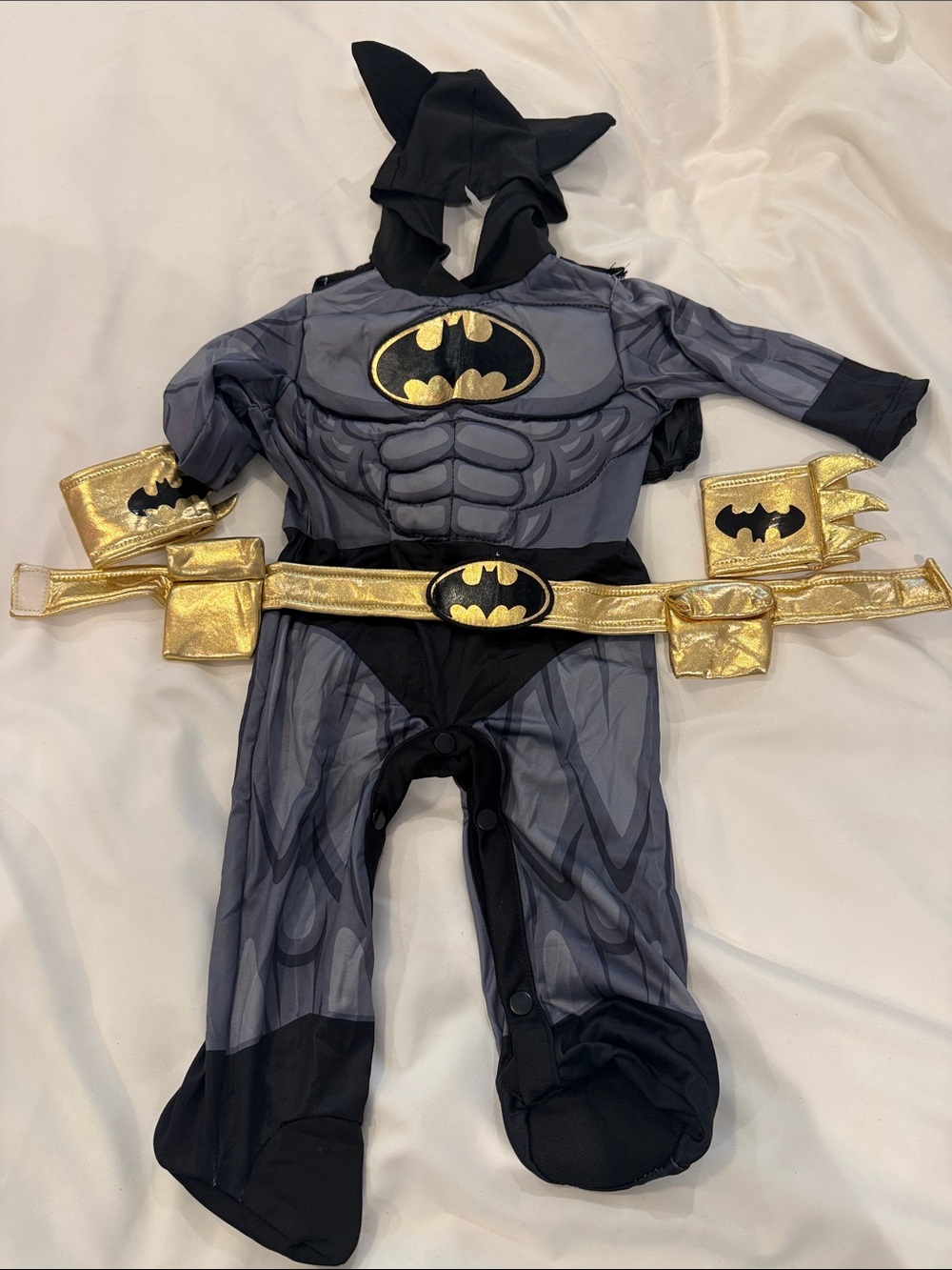 Batman costume with accessories 6 mo size